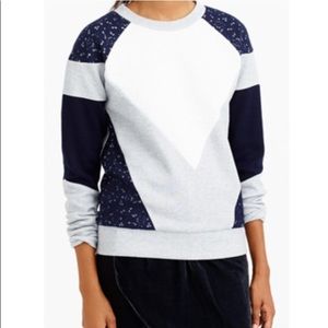 J. Crew Lace Colorblock sweatshirt